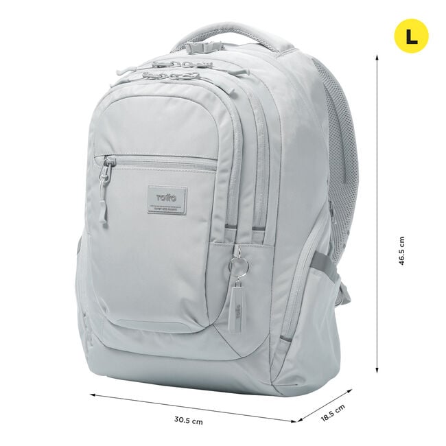 Mochila juvenil  eco-friendly gris Micro Chip - Eufrates image number null