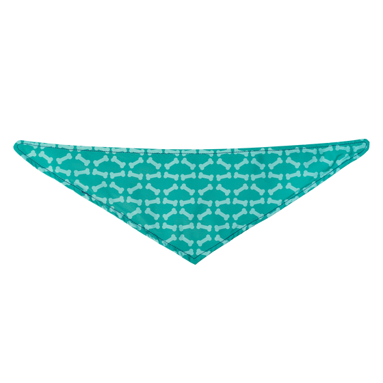 Pañuelo para mascotas doble cara estampado huellas y huesos - Talla XL image number 2