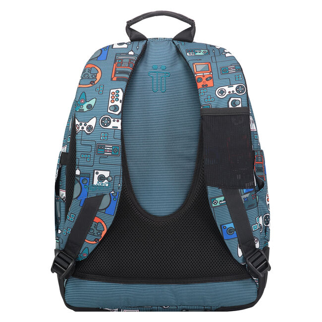 Mochila escolar gris y videoconsolas - Crayoles image number null