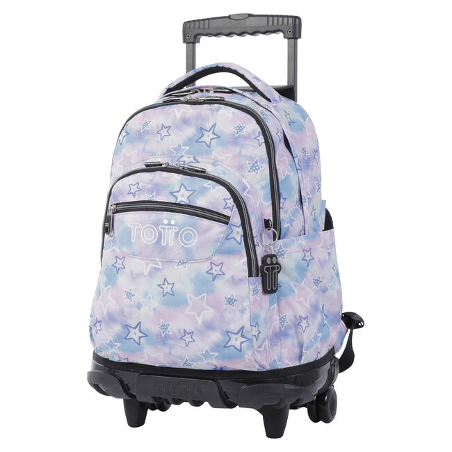 Mochila escolar con ruedas galaxia estrellada - - Estampado |