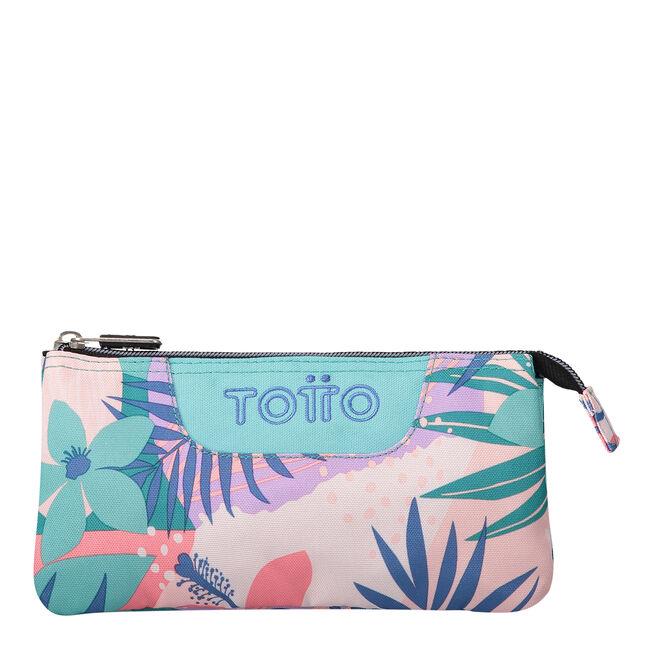 Estuche escolar compartimentos plantas tropicales - Tablero - Multicolor | Totto.es