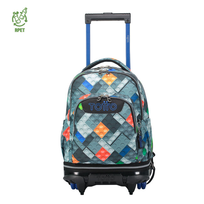 Mochila escolar ruedas desmontable bloques - Tiza