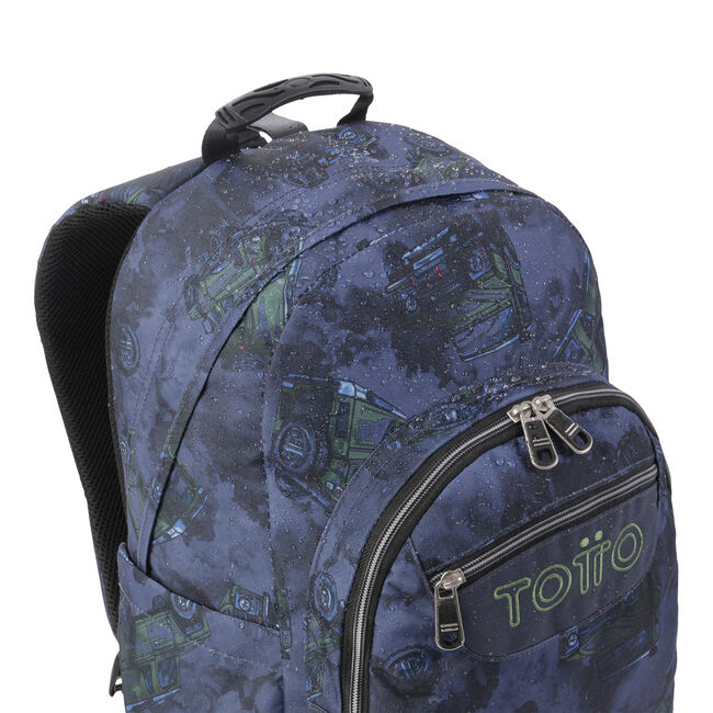 Mochila escolar adaptable a carro estampado todoterreno - Acuareles image number null