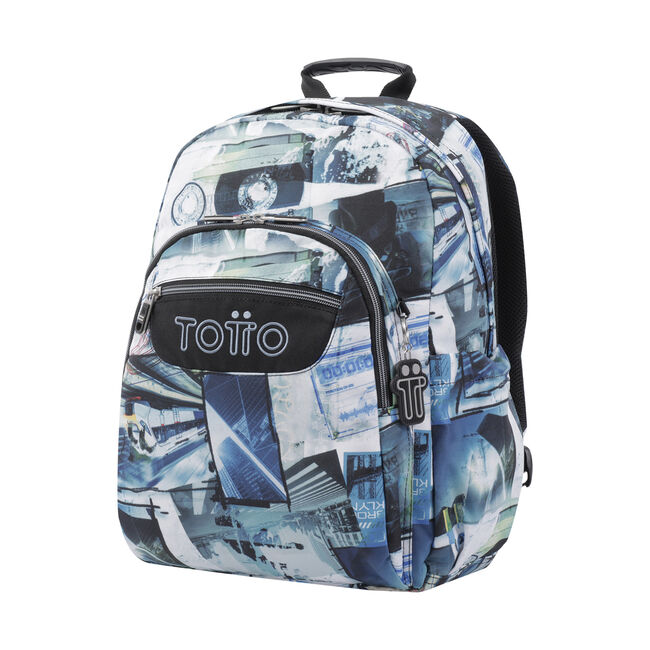 Mochila escolar postales y casetes - Acuarela image number null