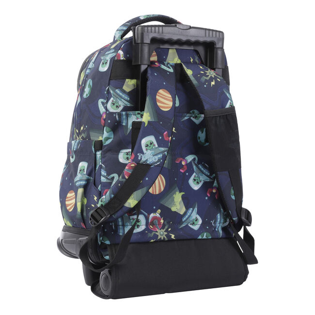 Mochila escolar con ruedas planetas y aliens - Renglones image number null