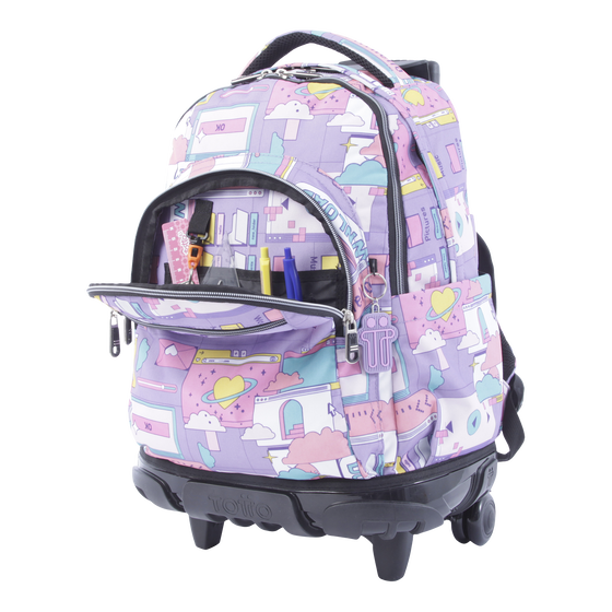 Mochila Renglones - Morado ciber image number 6