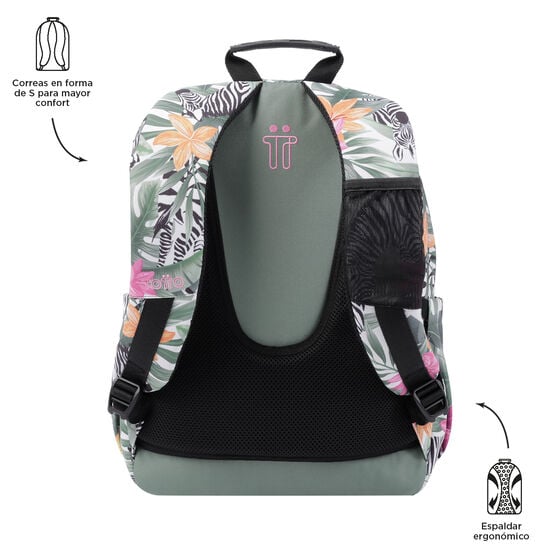 Mochila Acuarela - Tropical cebras image number 3
