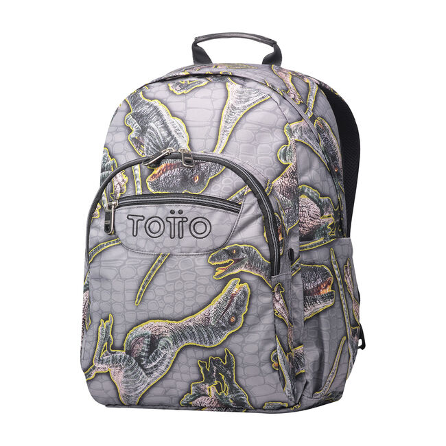 Mochila escolar adaptable a carro estampado dinosaurios - Acuareles image number null