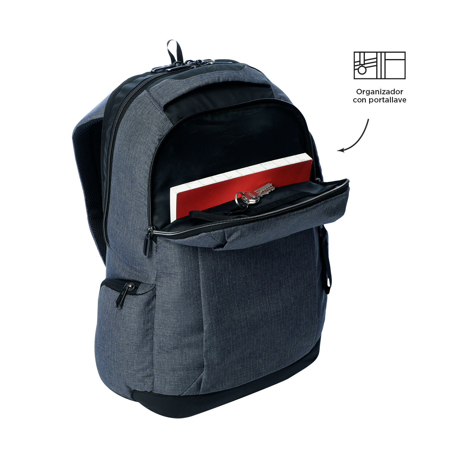 Mochila Hexa XL - Asphalt - Gris | Totto.es