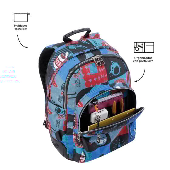 Mochila Crayoles - Cyber monstruos image number 6