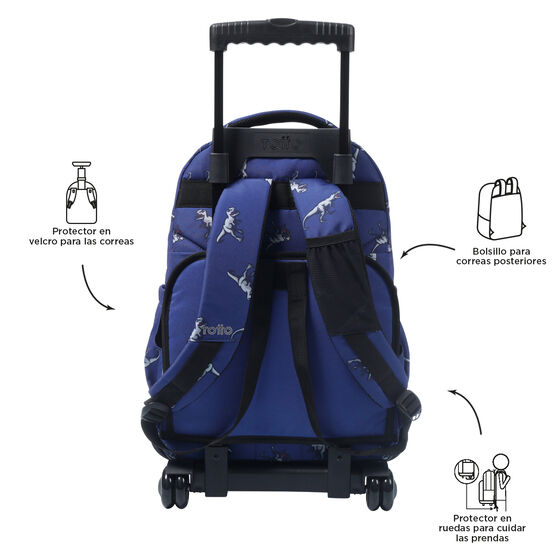 Mochila Renglones - Dinosaurs Blue image number 3