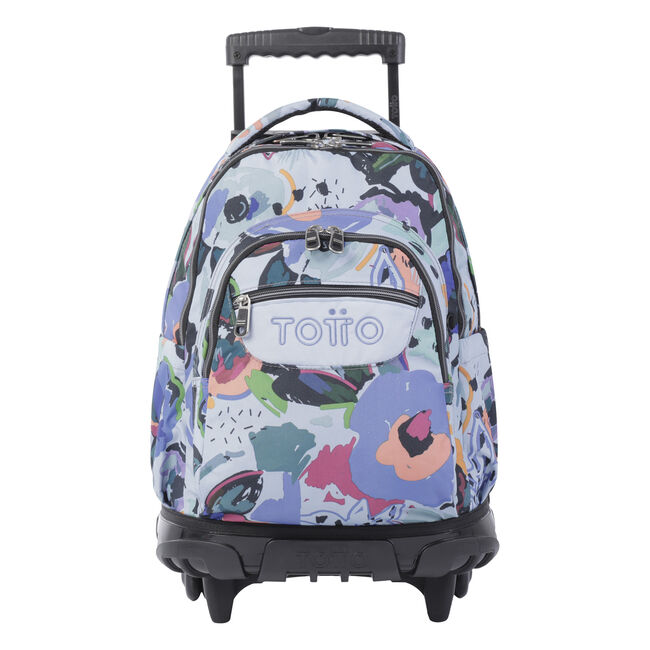 Mochila escolar con ruedas lienzo floral - Renglones