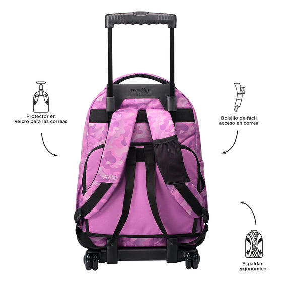Mochila Renglones - Camuflaje rosa image number 4