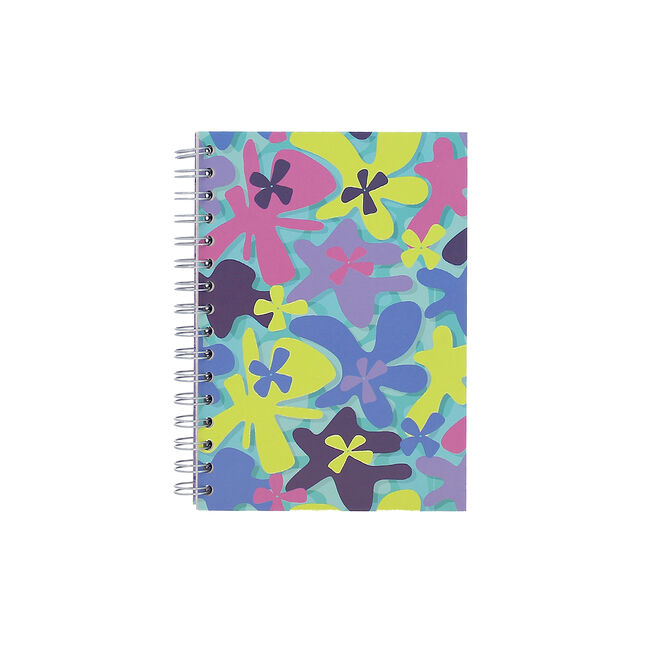 Cuaderno A5 tapa forrada flores hawaianas image number null