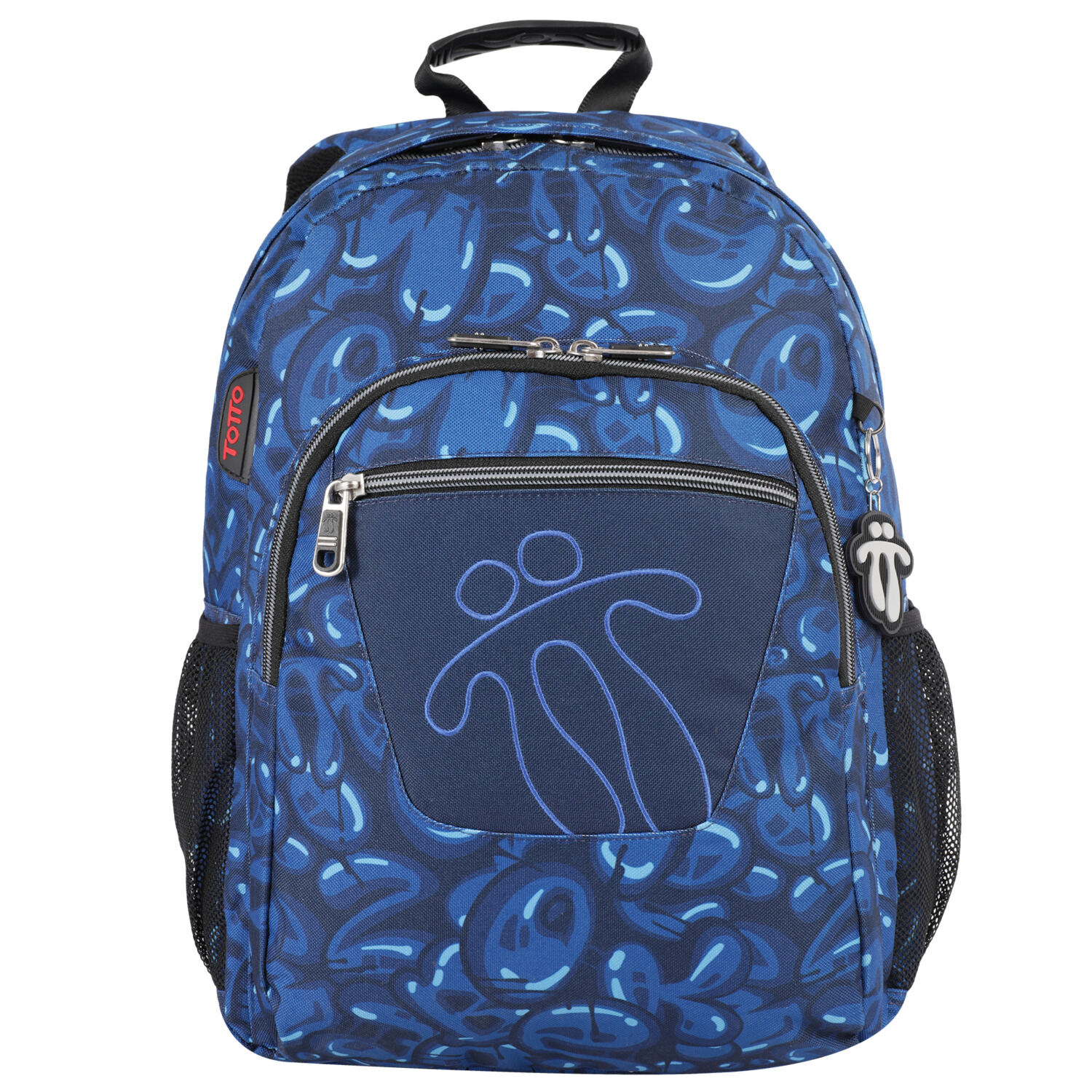 Mochila escolar adaptable a carro Acuareles Azul Totto.es