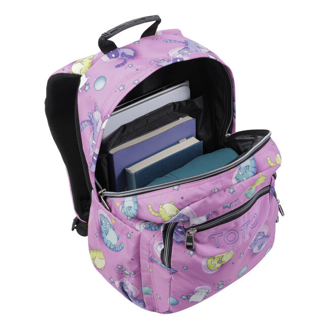 Mochila escolar gatos astronautas - Acuarela image number null
