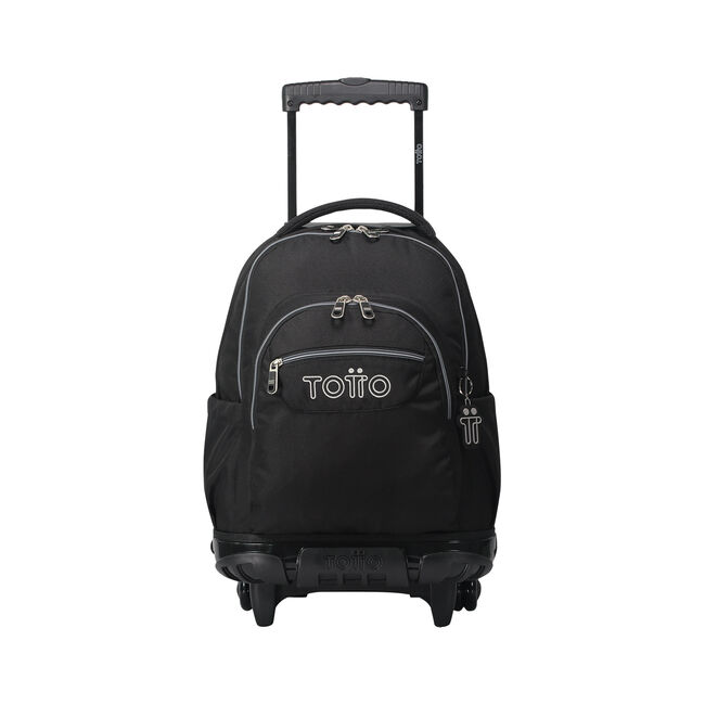 Mochila escolar con ruedas color negro - Renglones image number null