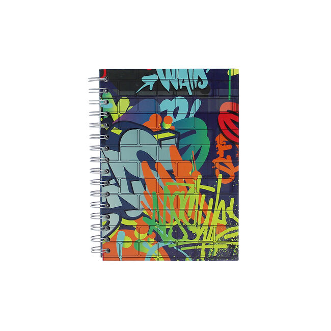 Cuaderno A5 tapa forrada graffiti image number null