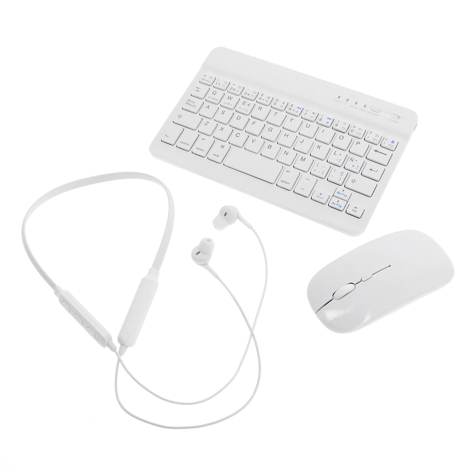 Teclado y best sale raton inalambrico blanco