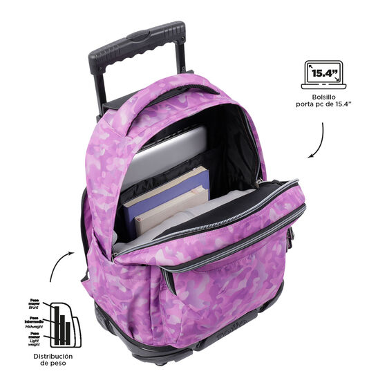 Mochila Renglones - Camuflaje rosa image number 5