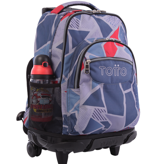 Mochila Renglones - Estampado gris y rojo image number 5