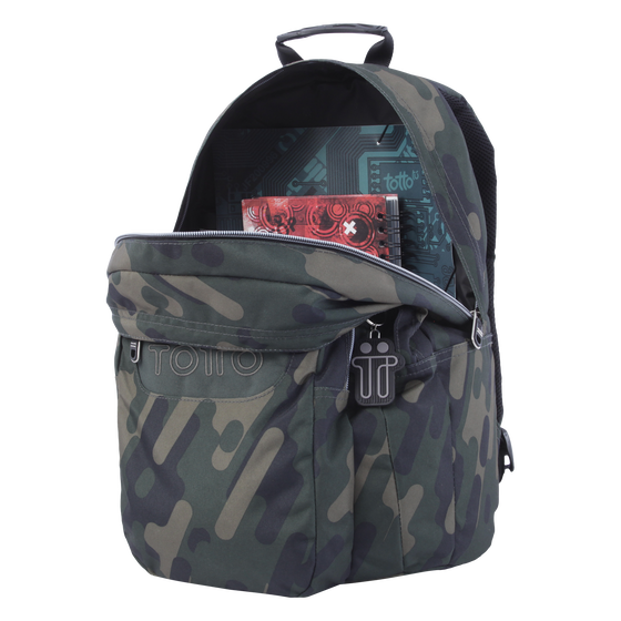 Mochila escolar Lápiz - Verde militar image number 5