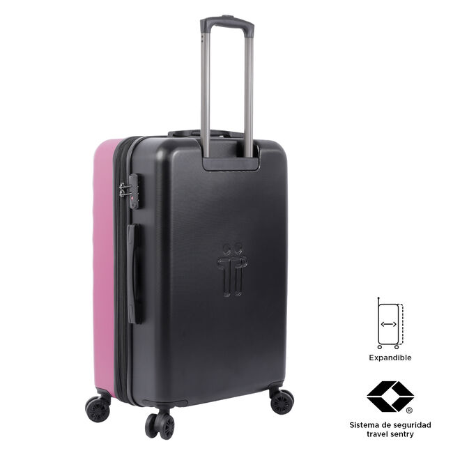 Maleta trolley mediana color rosa - Bazy + image number null