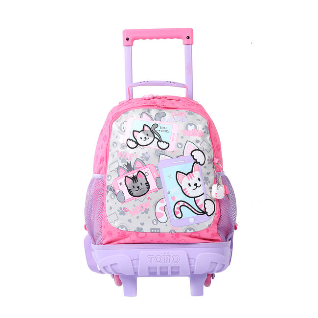 Mochila infantil con ruedas mediana - Selfie Cat
