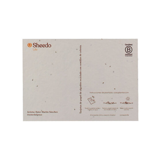 Tarjeta Eco-Friendly semillas Sheedo - Like a flower image number 2