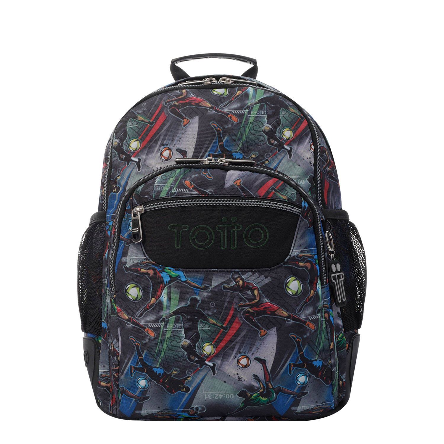 Mochila escolar estampado f tbol Crayoles Gris Totto.es