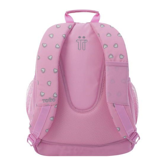 Mochila Crayoles - Corazones rosas image number 3