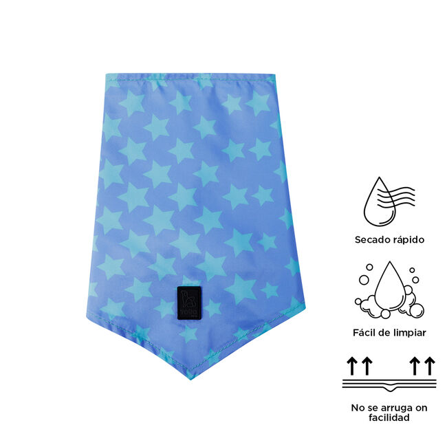 Pañuelo para mascotas doble cara estampado estrellas - Talla M  image number null