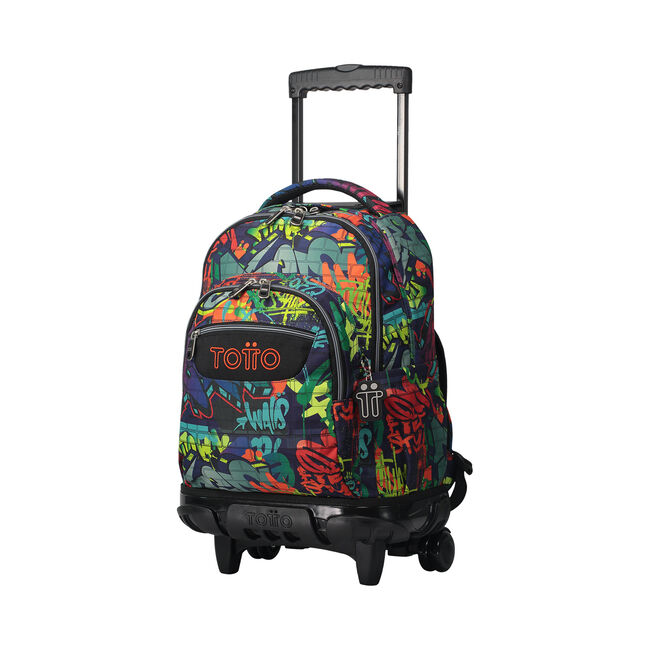 Mochila escolar con ruedas graffiti - Renglones image number null