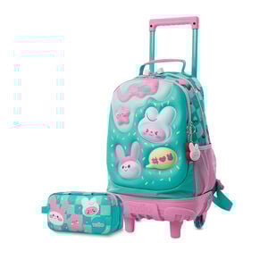 Pack Escolar Bunny Pump X2 | Mochila de ruedas + Estuche