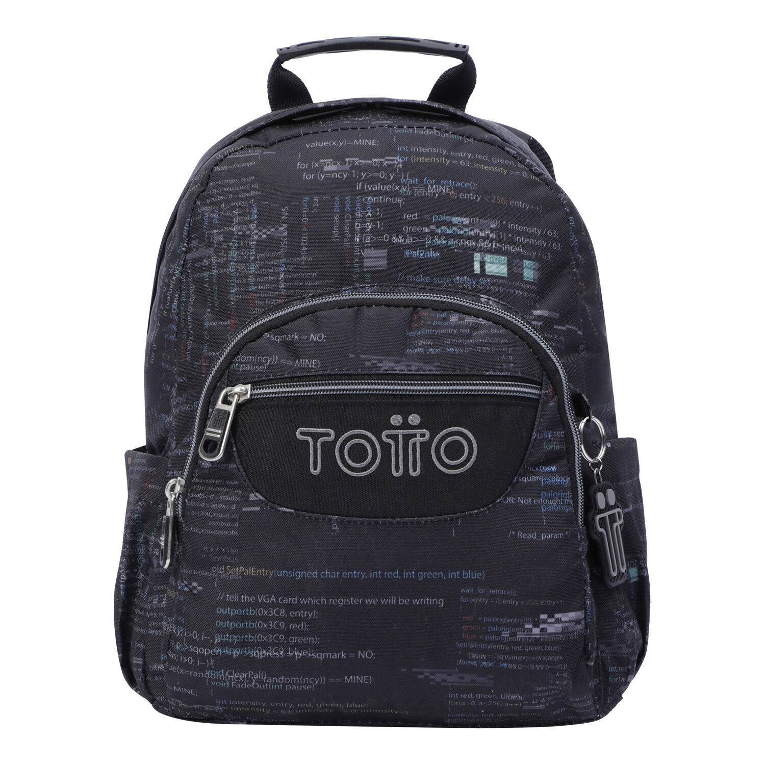 Mochila escolar letras internet Tempera Negro Totto.es