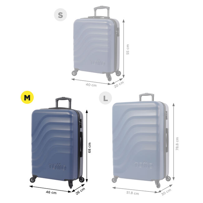 Maleta trolley mediana color azul oscuro - Bazy image number null