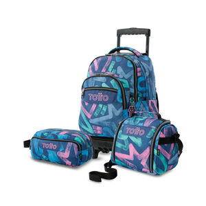 Pack Escolar Roomin X3 | Mochila de ruedas + 2 accesorios