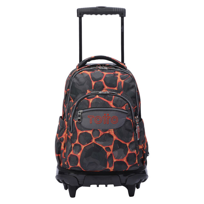 Mochila escolar con ruedas estampado - Renglones - Multicolor |