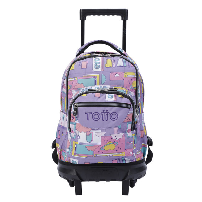 infierno bádminton pubertad Mochila escolar pequeña ruedas morado ciber - Resma - Morado | Totto.es