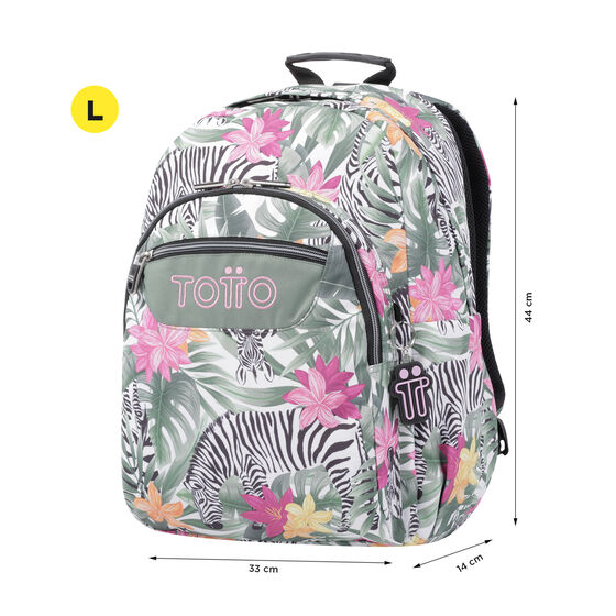 Mochila Acuareles - Tropical Cebras image number 3