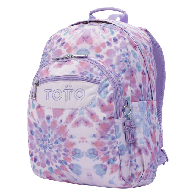 Mochila escolar adaptable a carro rosa tye dye - Acuareles image number null