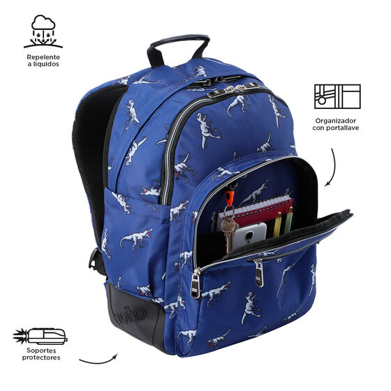 Mochila Rayol - Dinosaurs Blue image number 5