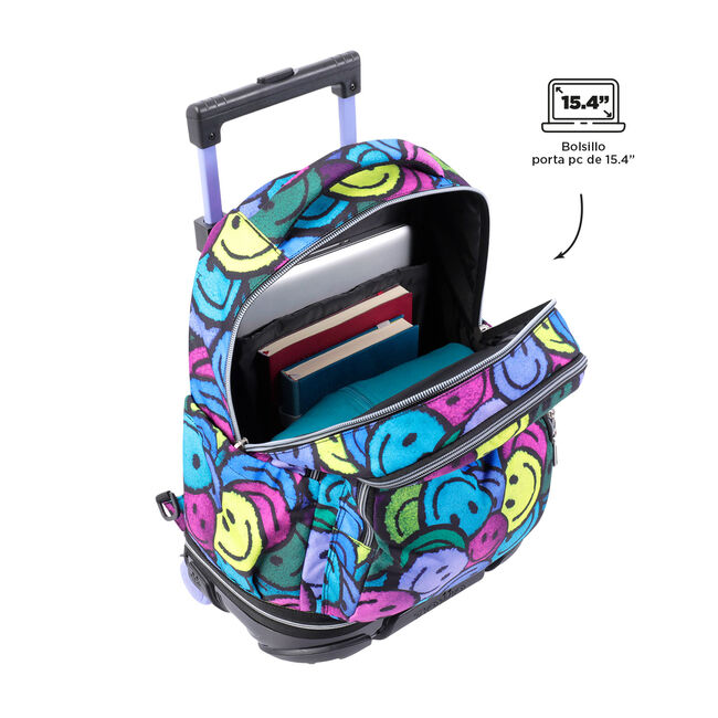 Mochila escolar ruedas desmontable emojis - Tiza image number null