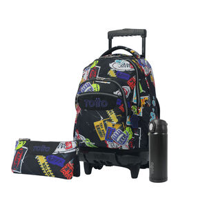 Pack Escolar Sticky X3 | Mochila de ruedas + 2 accesorios