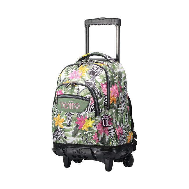 Mochila escolar con ruedas tropical cebras - Renglones image number null