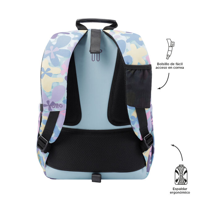 Mochila escolar adaptable a carro flores hawaianas - Acuareles image number null