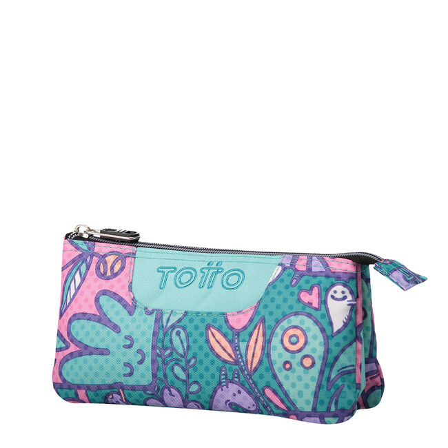 Estuche escolar compartimentos mundo - Tablero - | Totto.es