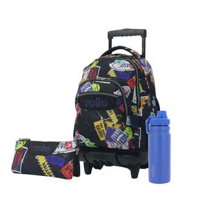 Pack Escolar Sticky X3 | Mochila de ruedas + 2 accesorios