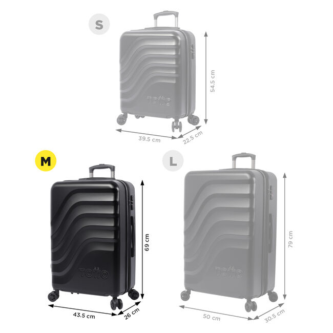 Maleta trolley mediana color negro - Bazy + image number null