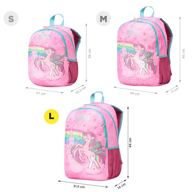 Mochila escolar grande de fantasía y unicornio - Fantasy image number null